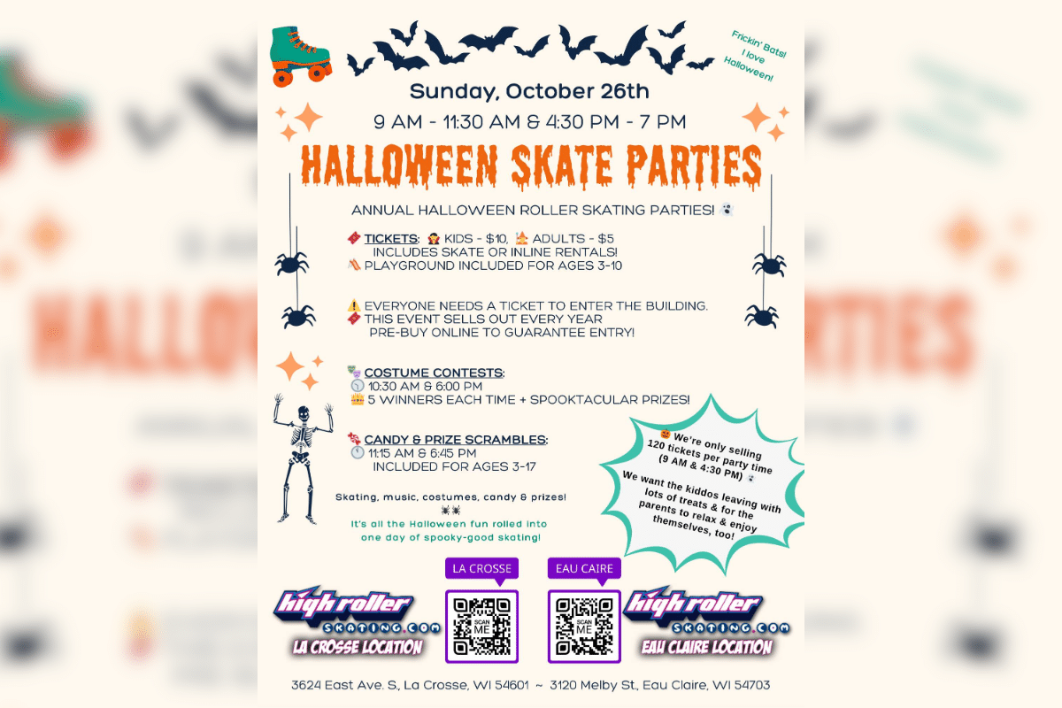 Halloween Skate Party High Roller 1 - Explore La Crescent