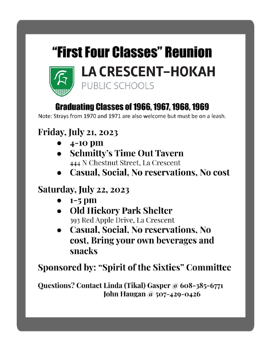 Reunion Poster Pdf - Explore La Crescent